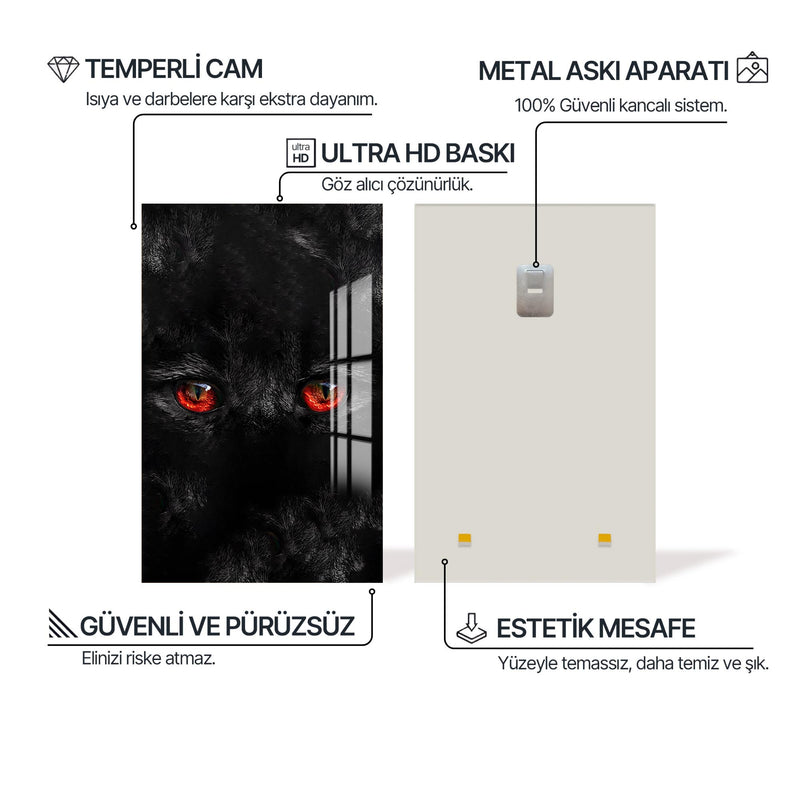 Kızıl Gözler Cam Tablo – Cam Tablo
