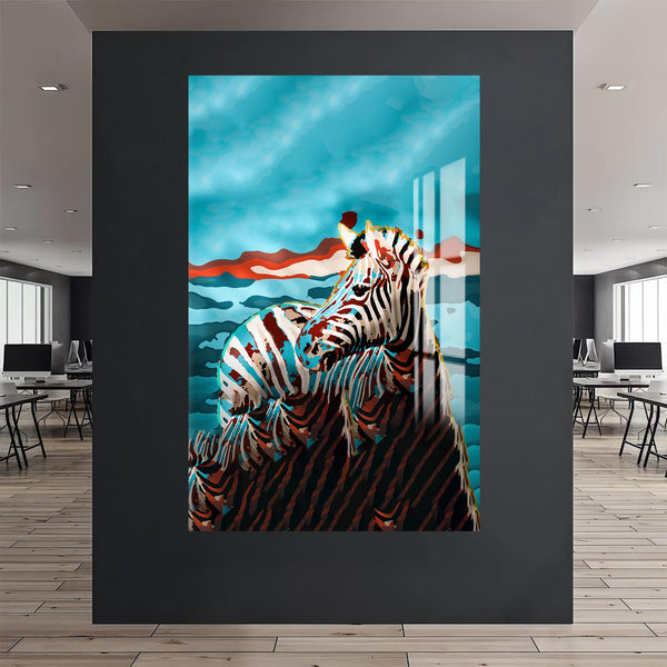 Sulu Boya Zebra Cam Tablo