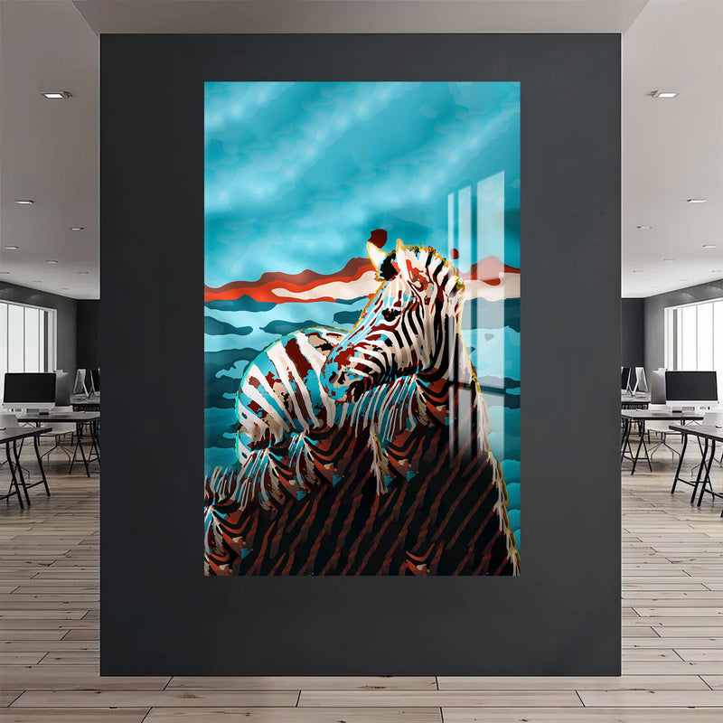 Sulu Boya Zebra Cam Tablo – Cam Tablo