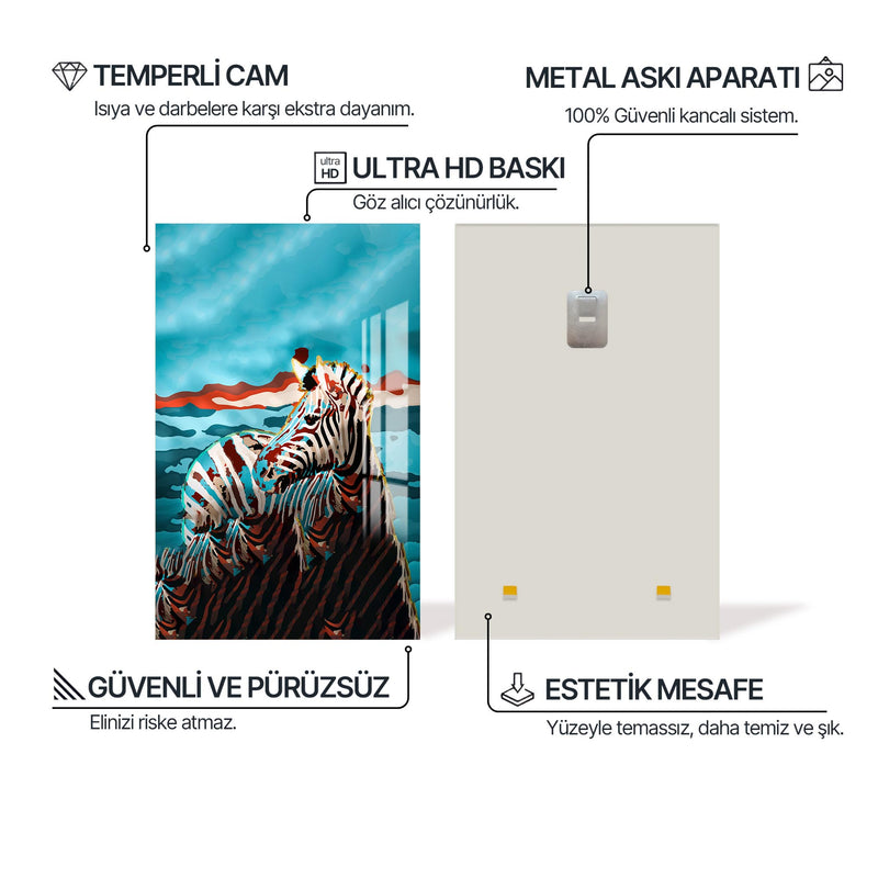 Sulu Boya Zebra Cam Tablo – Cam Tablo