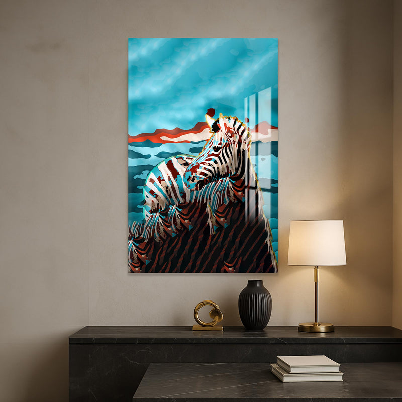 Sulu Boya Zebra Cam Tablo – Cam Tablo