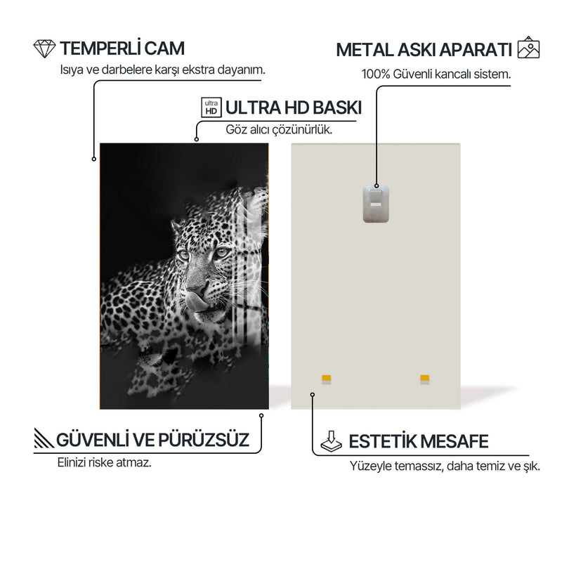 İştahlı Leopar Cam Tablo – Cam Tablo