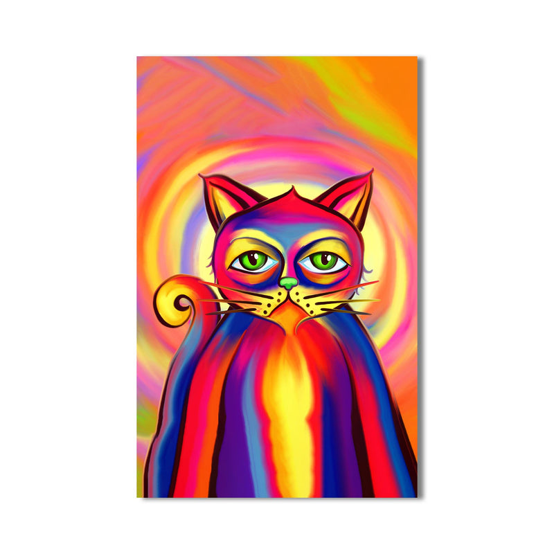 Uykulu Kedi Cam Tablo – Cam Tablo