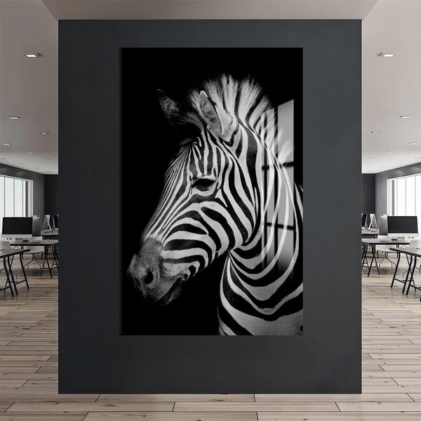 Grevy Zebrası Cam Tablo