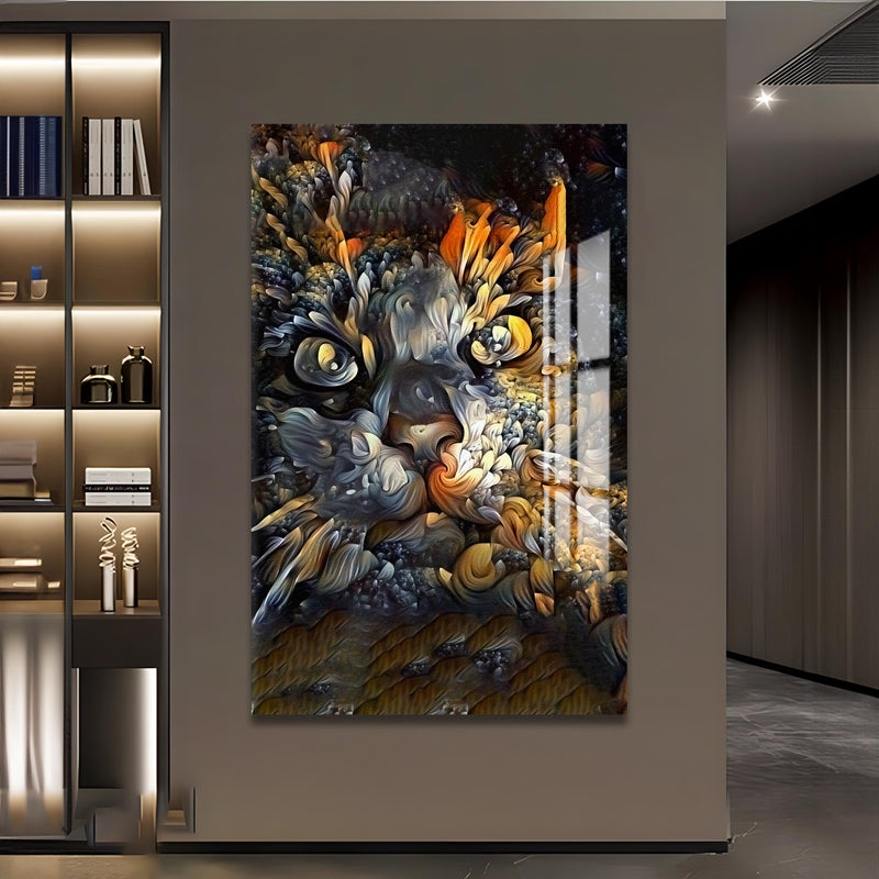 Meraklı Kedi Cam Tablo – Cam Tablo