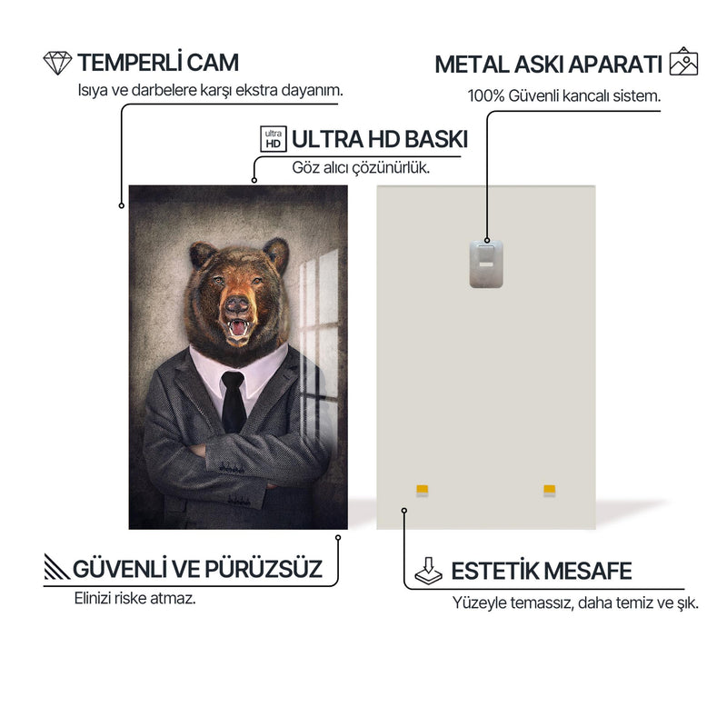 Patron Ayı Cam Tablo – Cam Tablo