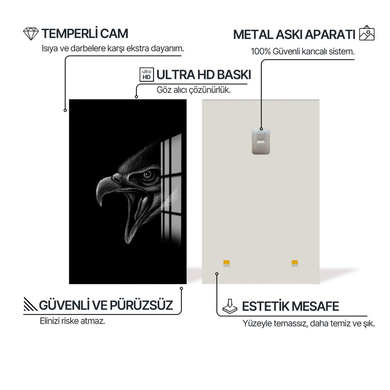 Kara Kartal Cam Tablo – Cam Tablo