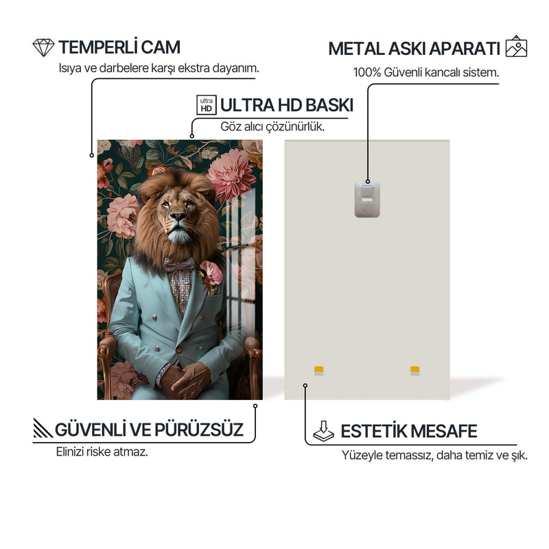 Manken Aslan Cam Tablo – Cam Tablo