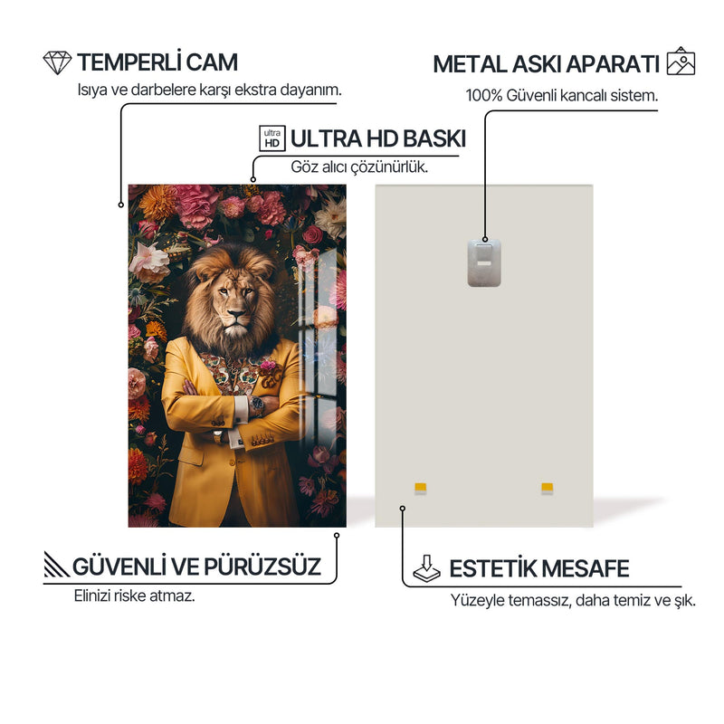 Kreatif Aslan Cam Tablo – Cam Tablo