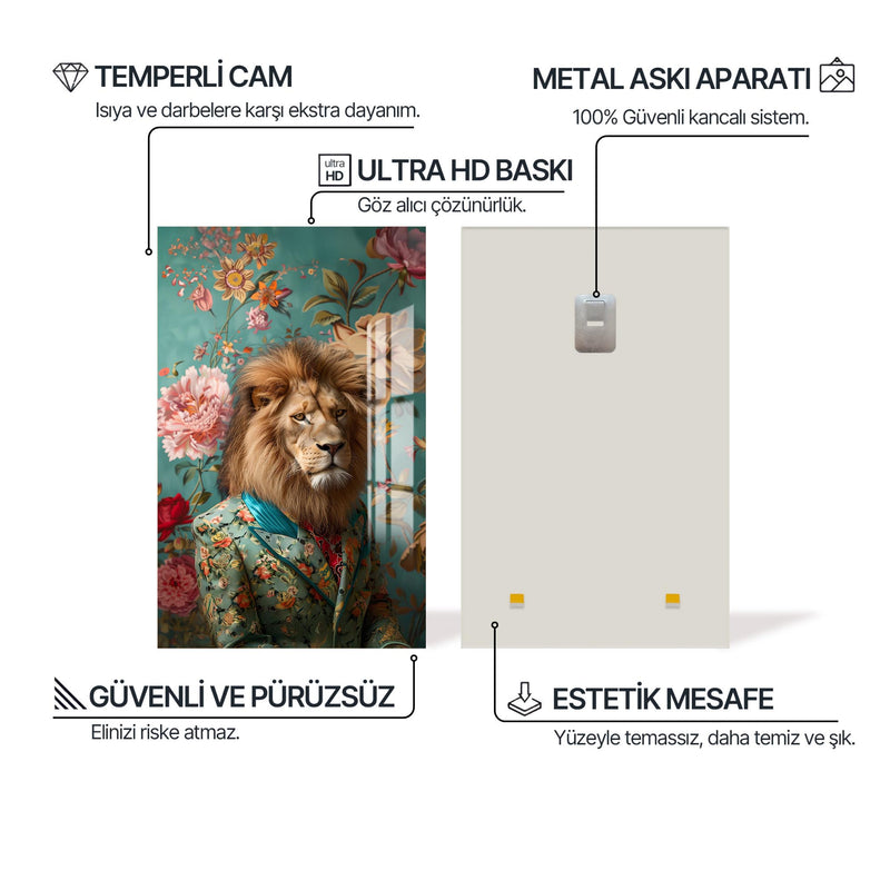 Zevkli Aslan Cam Tablo – Cam Tablo