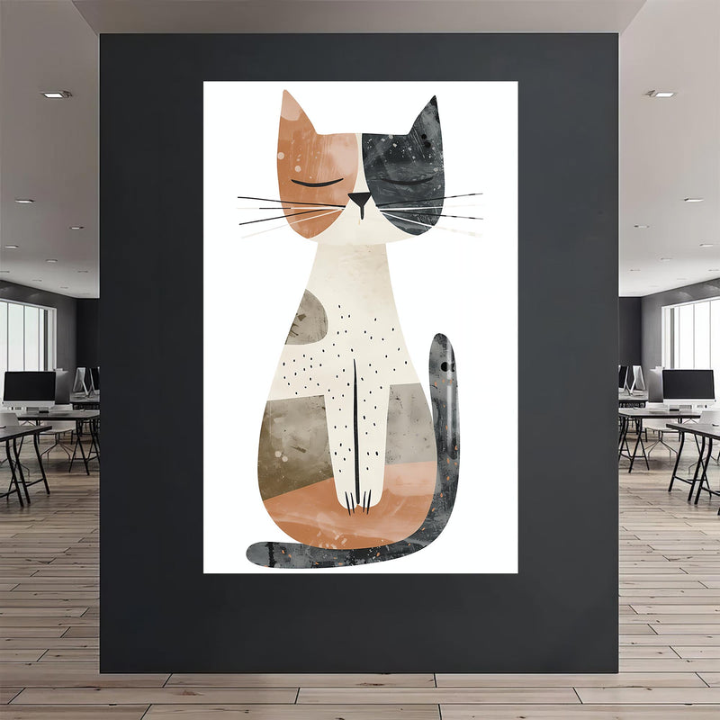Uykucu Kedi Cam Tablo – Cam Tablo