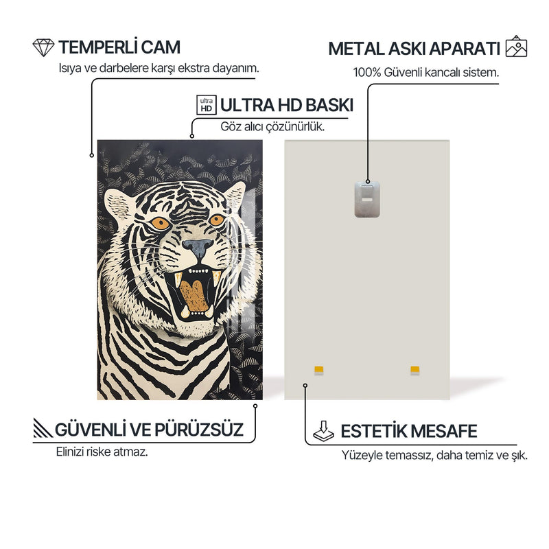 Çizgisel Kaplan Cam Tablo – Cam Tablo