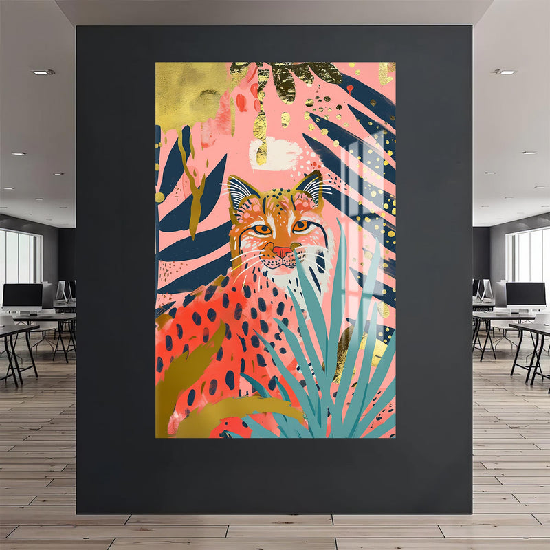 Rengarenk Leopar Cam Tablo – Cam Tablo