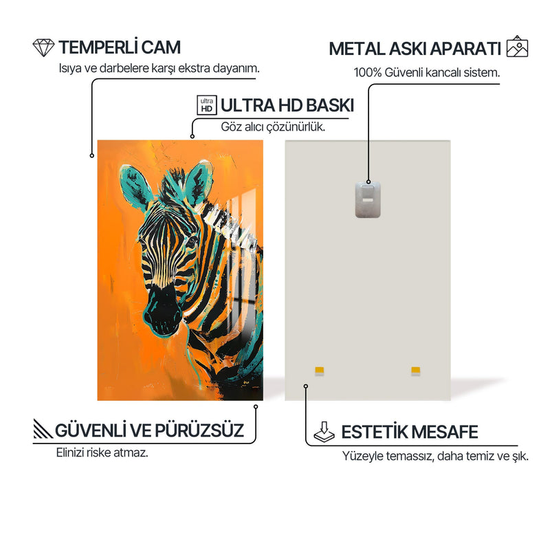 Rengarenk Zebra Cam Tablo – Cam Tablo