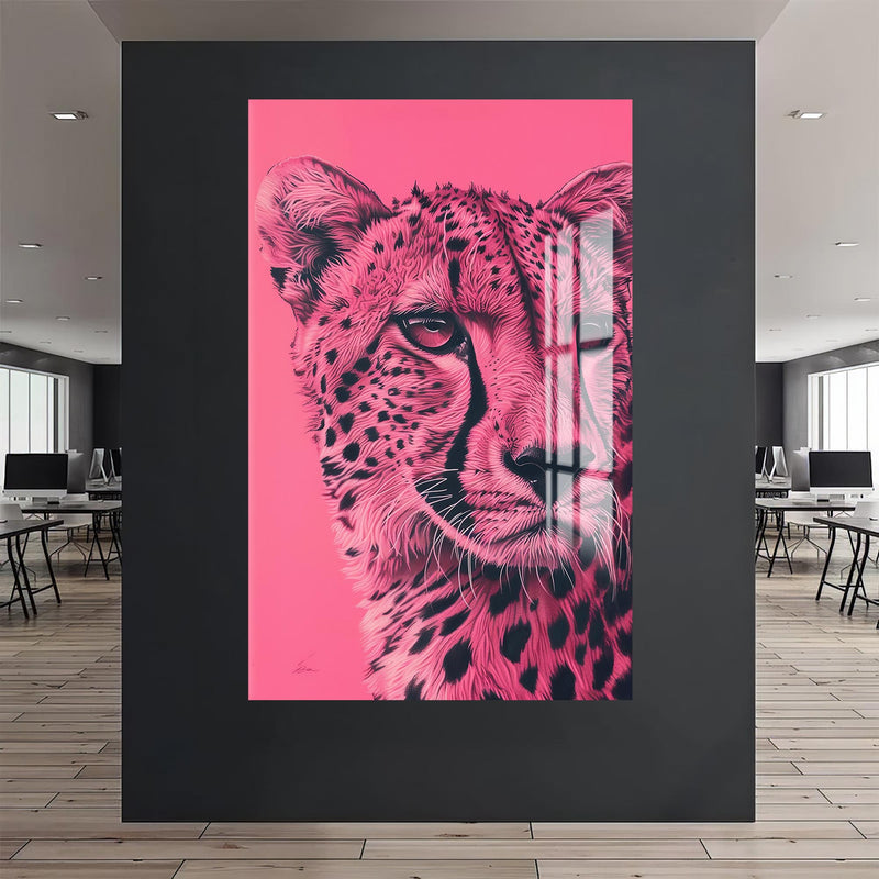 Pembe Çita Cam Tablo – Cam Tablo