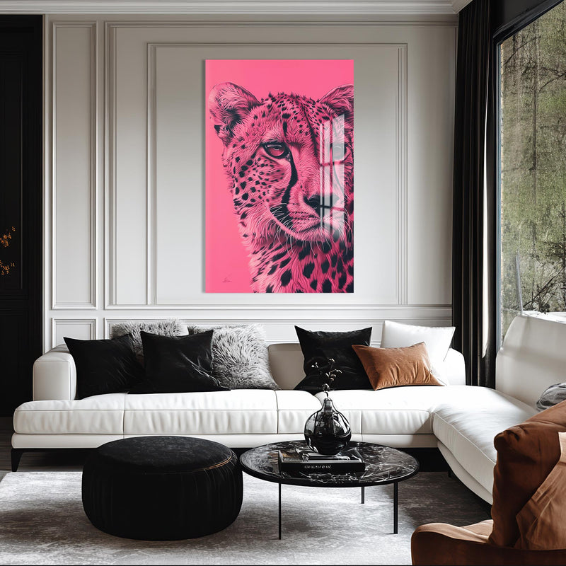 Pembe Çita Cam Tablo – Cam Tablo