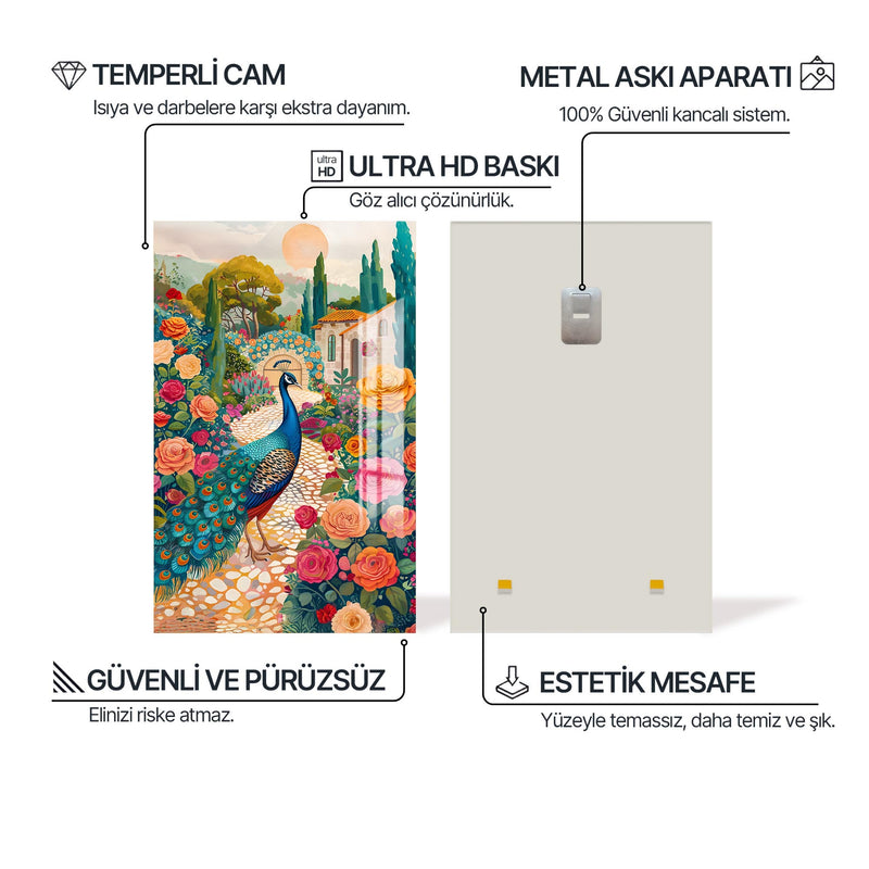Tavus Kuşu Cam Tablo – Cam Tablo