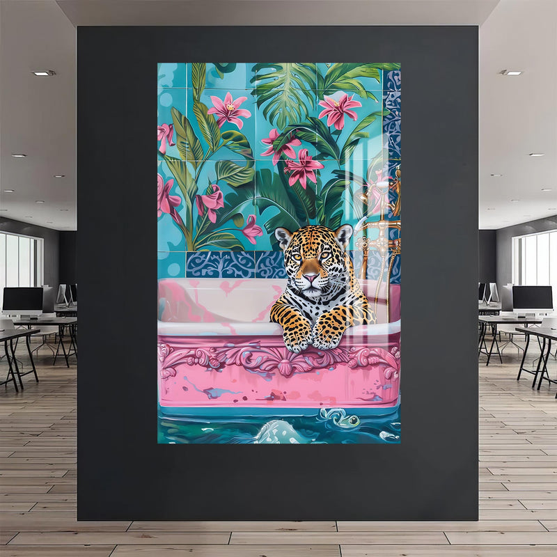 Küvette Leopar Cam Tablo – Cam Tablo