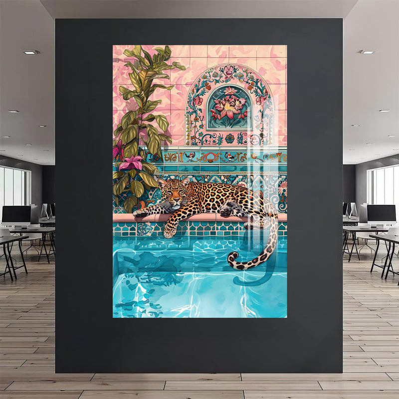 Hamamda Leopar Cam Tablo – Cam Tablo
