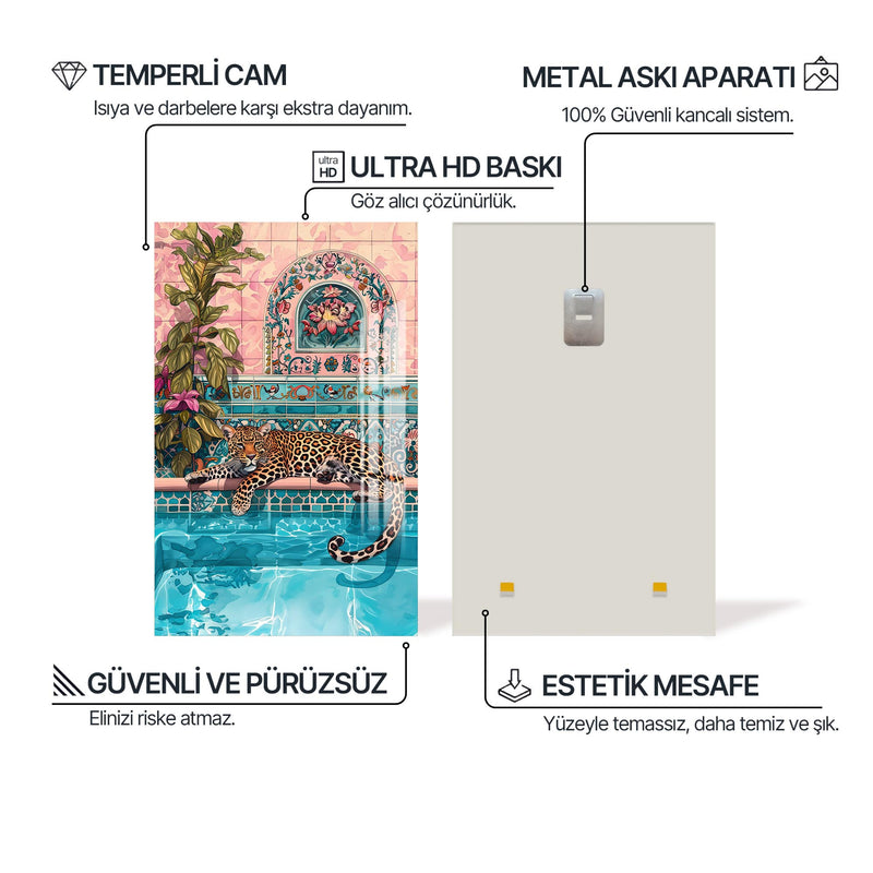 Hamamda Leopar Cam Tablo – Cam Tablo