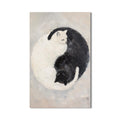 Yin Yang Kedi Cam Tablo – Cam Tablo