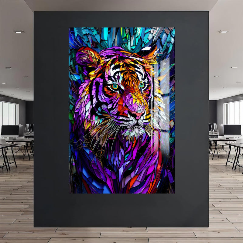 Rengarenk Aslan Cam Tablo – Cam Tablo