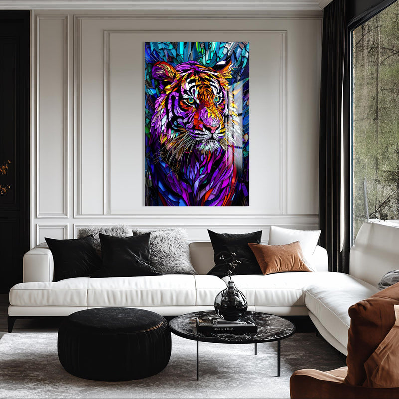 Rengarenk Aslan Cam Tablo – Cam Tablo