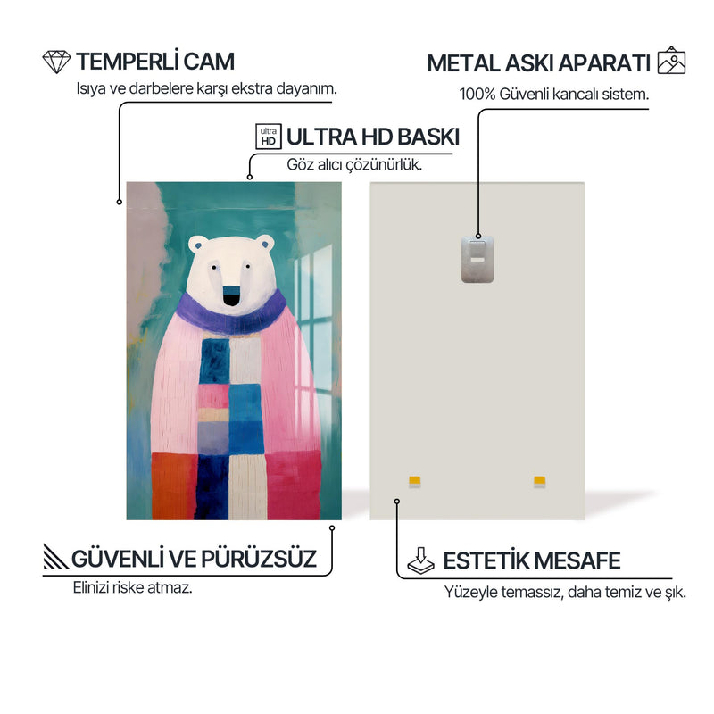 Üşüyen Kutup Ayısı Cam Tablo – Cam Tablo