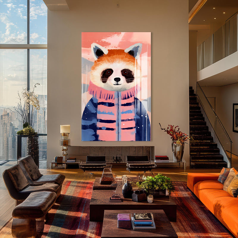 Montlu Kızıl Panda Cam Tablo – Cam Tablo