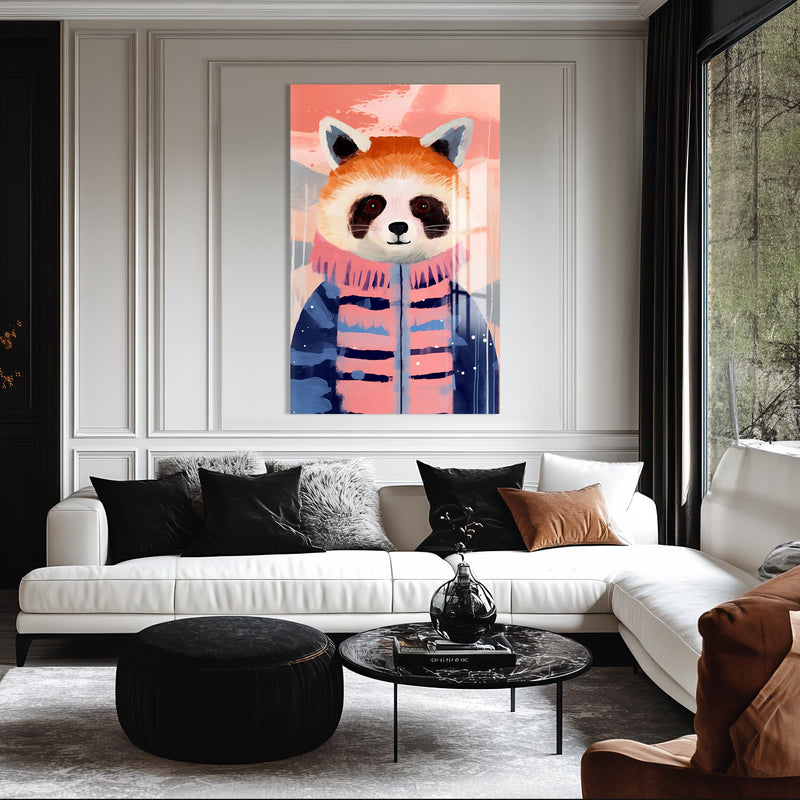 Montlu Kızıl Panda Cam Tablo – Cam Tablo