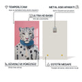 Atkılı Kar Leoparı Cam Tablo – Cam Tablo