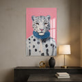 Atkılı Kar Leoparı Cam Tablo – Cam Tablo
