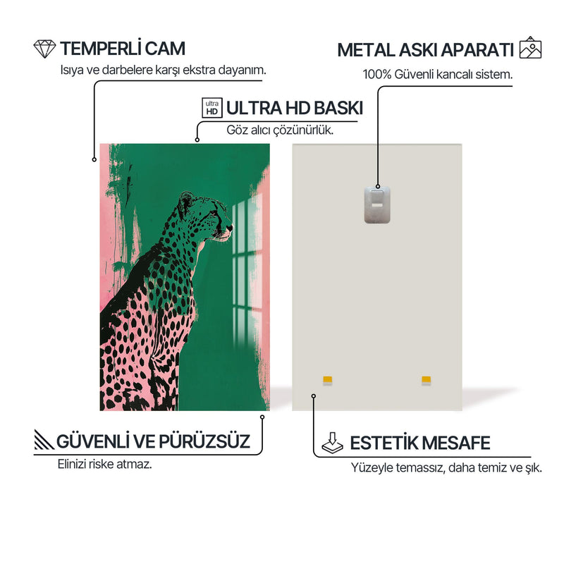 Yeşil Çita Cam Tablo – Cam Tablo