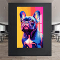 Rengarenk Fransız Buldog Cam Tablo – Cam Tablo