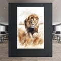 Tetikte Aslan Cam Tablo – Cam Tablo