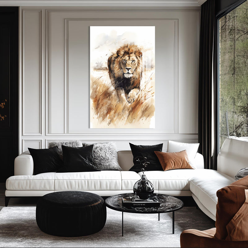 Tetikte Aslan Cam Tablo – Cam Tablo