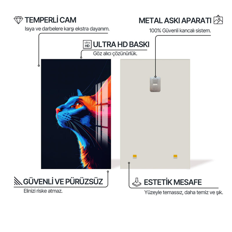 Mavi Sarman Cam Tablo – Cam Tablo