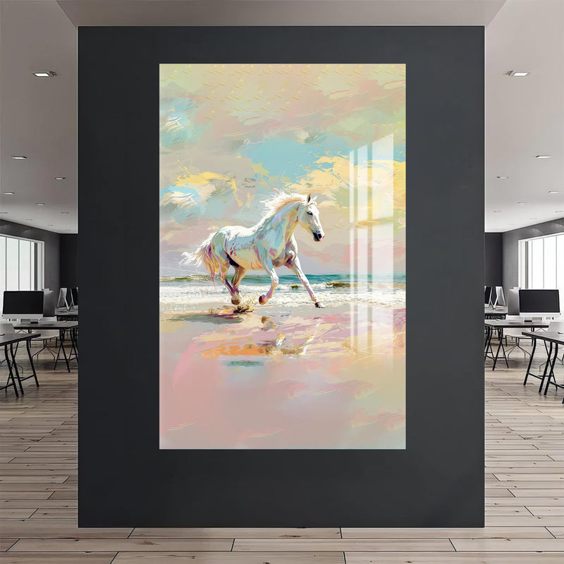 Denizde At  Cam Tablo – Cam Tablo