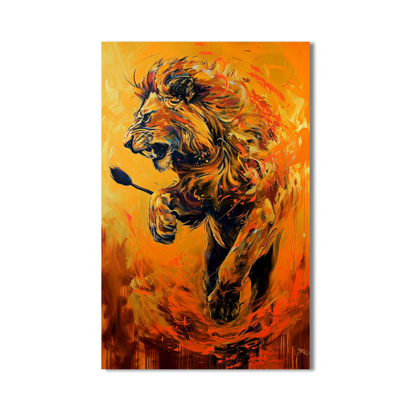 Saldıran Aslan Cam Tablo – Cam Tablo