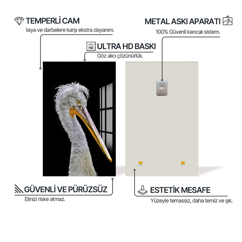 Tepeli Pelikan Cam Tablo – Cam Tablo