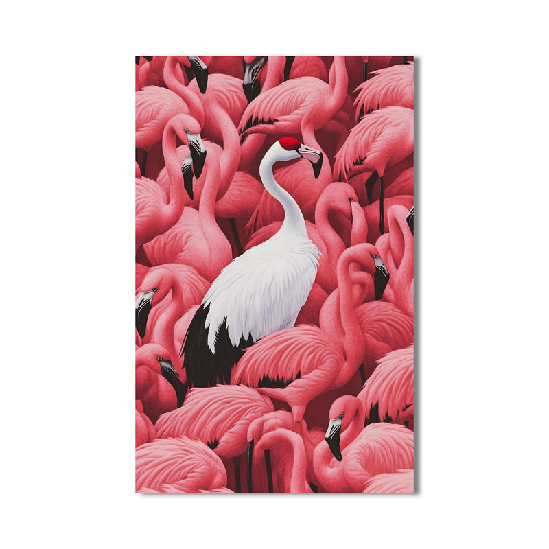 Flamingolar Arasında Cam Tablo – Cam Tablo