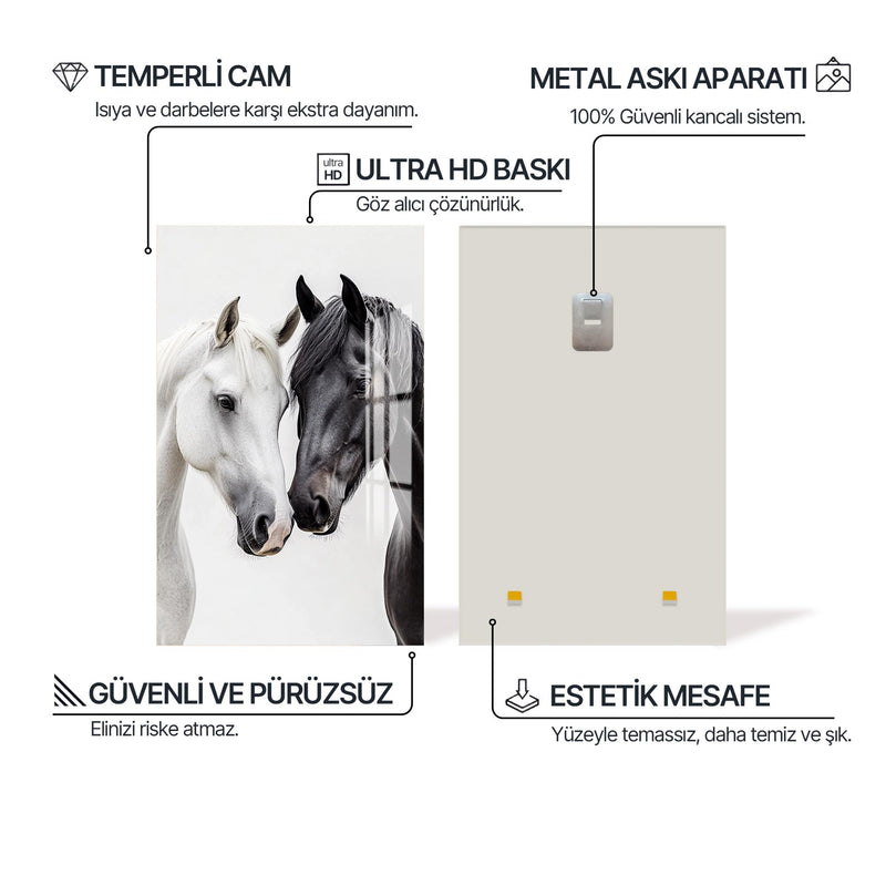 Çifte At Cam Tablo – Cam Tablo