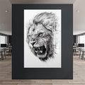 Kızgın Aslan Cam Tablo – Cam Tablo