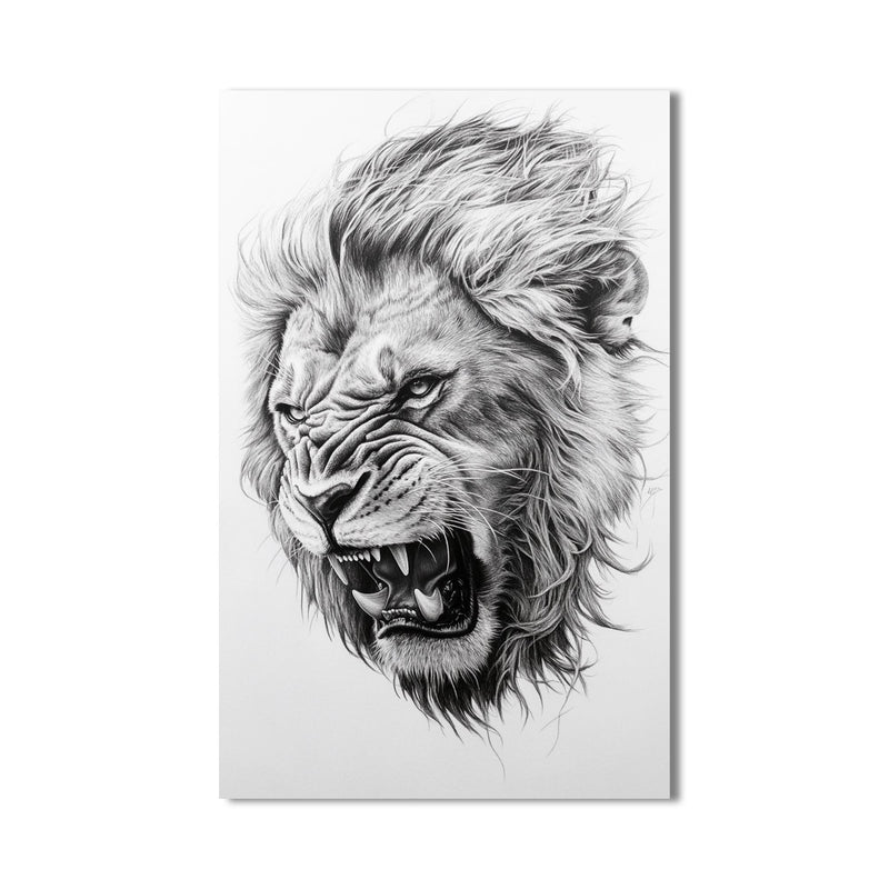Kızgın Aslan Cam Tablo – Cam Tablo