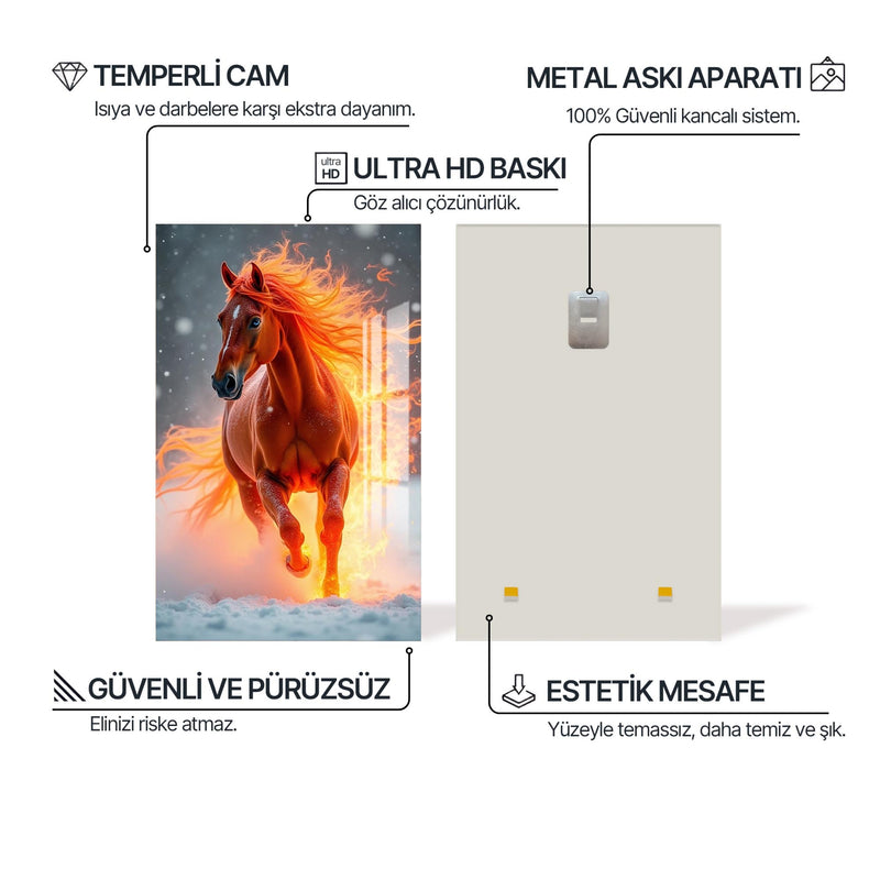 İzabel Don Atı Cam Tablo – Cam Tablo