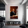 Atatürk Cam Tablo – Beyaz Çerçeveli Cam Tablo