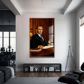 Atatürk Cam Tablo – Ceviz Çerçeveli Cam Tablo