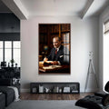 Atatürk Cam Tablo – Ceviz Çerçeveli Cam Tablo