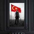 Atatürk Türk Bayraklı Cam Tablo – Cam Tablo