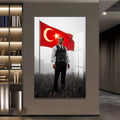 Atatürk Türk Bayraklı Cam Tablo – Cam Tablo